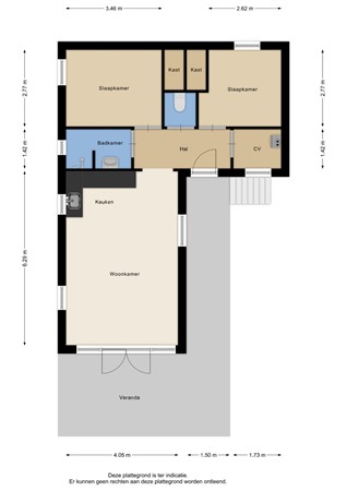 Floorplan - Heetveld 1R69, 8326 BG Sint Jansklooster
